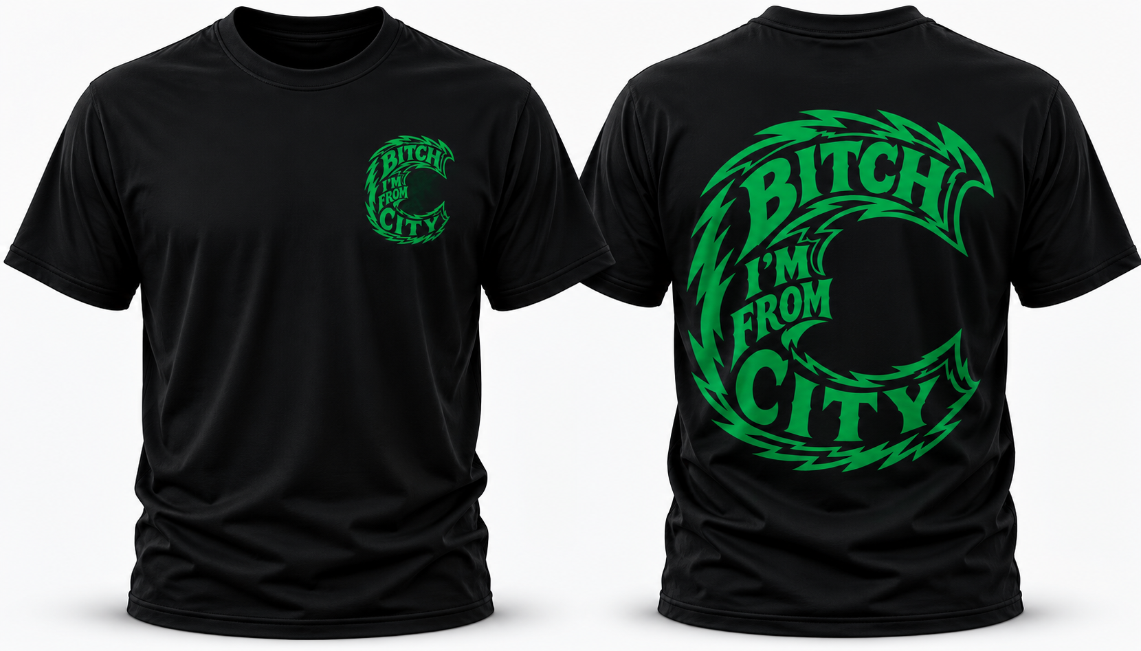 Black Tee- Bitch I'm From Collection....